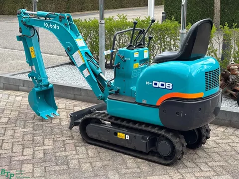 Kubota K008 gebruikte minigraver 3cil. diesel 0.8T